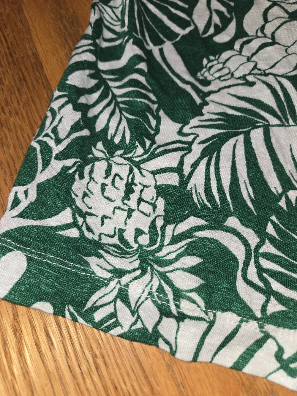 Joie 100% Linen Green White Floral V-Neck Short Sleeve Blouse Size S Coastal